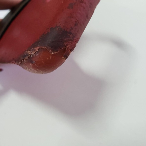 Louis Vuitton Iphone 11 Pro Cell Phone Card Case Leather Signature Red Damaged - Picture 7 of 8